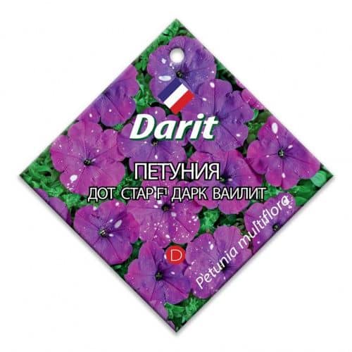 Купить Семена Darit Петуния Дот Стар Дарк Ваилит F1, 10 шт по низкой цене