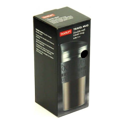 Купить Кружка-френч-пресс Bodum Travel для кофе дорожная, с дополнительной крышкой (clip), черная, 0,45 л по низкой цене