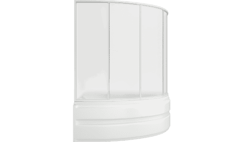Купить Шторка для ванны Алегра, пластик Вотер, 4 створки по низкой цене