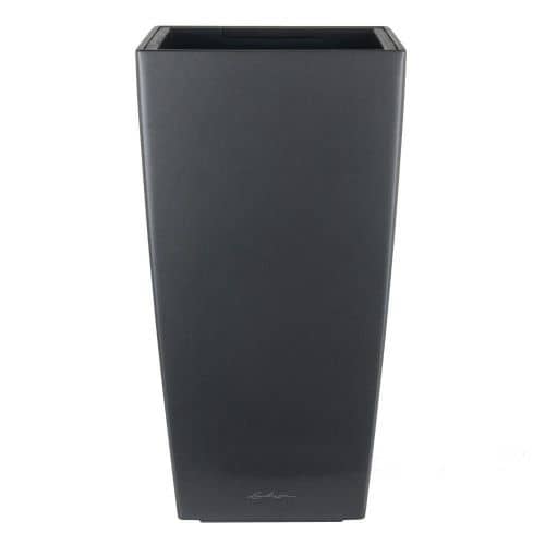 Купить Кашпо Lechuza Cubico Complete charcoal metallic 30x30x56 см по низкой цене