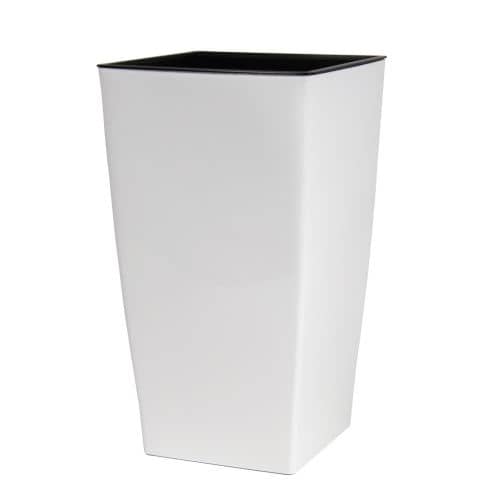 Купить Кашпо Lechuza Color Cubico Complete white 22x22x41 см по низкой цене
