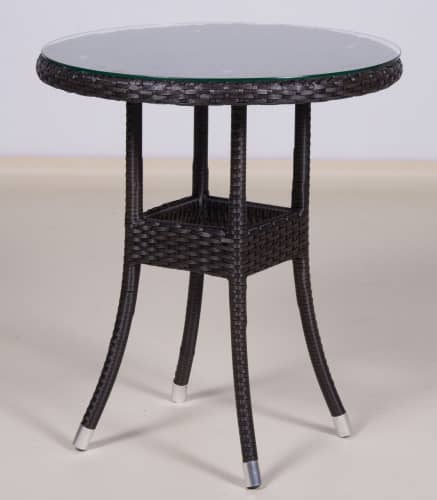 Купить Стол ТЕРРАСА Люкс КРЫМ со стеклом круглый, 65 см по низкой цене