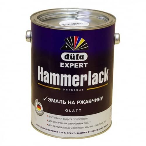 Купить Эмаль DUFA Hammerlak 3-1 на ржавчину молотковая, 0,75 л по низкой цене