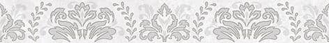 Купить Бордюр Ceramica Classic Afina Damask серый 5х40 см по низкой цене