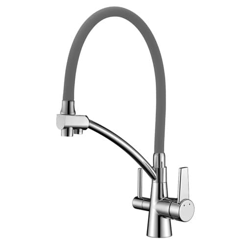 Купить Смеситель для кухни LEMARK Comfort с гибким серым изливом и подключением фильтра по низкой цене