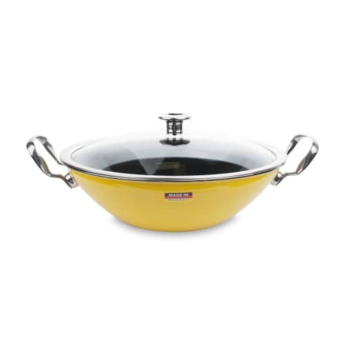 Купить Вок KOCHSTAR NEO Yellow эмалированный, диаметр 30 см, 3,8 л по низкой цене