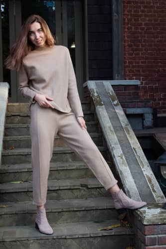 Купить Костюм Lara JS-1952 коричневый по низкой цене