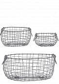 Купить Корзины декоративные металлические овальные – набор 3 шт. Esschert Design по низкой цене