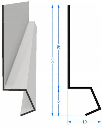 Купить Профиль Docke стартовый, металлический, под камень, 2000 мм для наружной отделки дома по низкой цене
