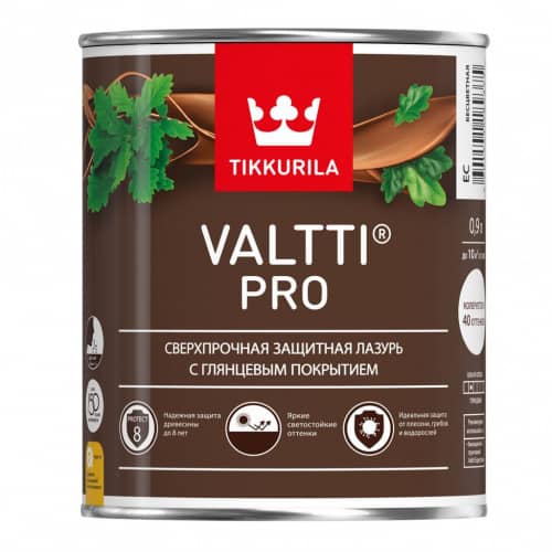 Купить Антисептик Tikkurila Valti Pro глянцевая лазурь орегон 0.9 л по низкой цене