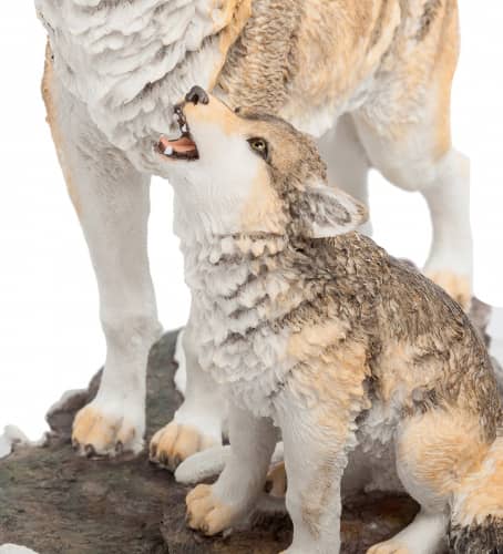 Купить Статуэтка Veronese Волк с детенышем WS-708 по низкой цене