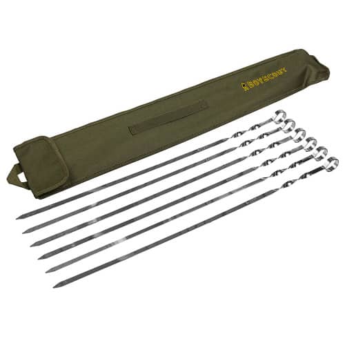 Купить Набор плоских шампуров BoyScout 60 см в чехле 6 шт по низкой цене