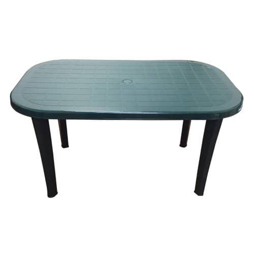 Купить Стол садовый пластиковый 138х83х74 см зеленый по низкой цене