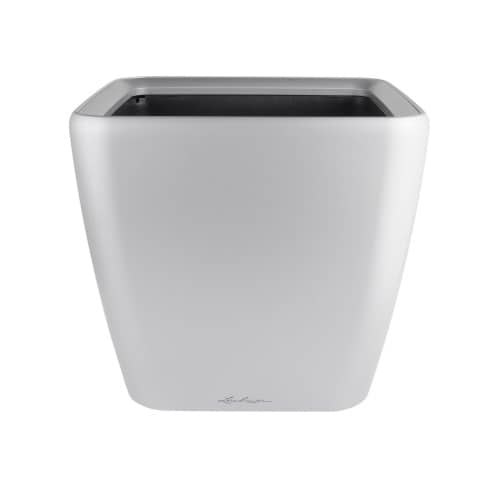 Купить Кашпо Lechuza Quadro LS Complete silver metallic 43x43x40 см по низкой цене