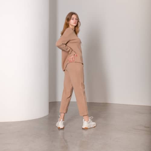 Купить Костюм Lara JS-2001 коричневый по низкой цене