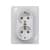 Купить Двойная розетка Schneider Electric Глосса с заземлением белая по низкой цене