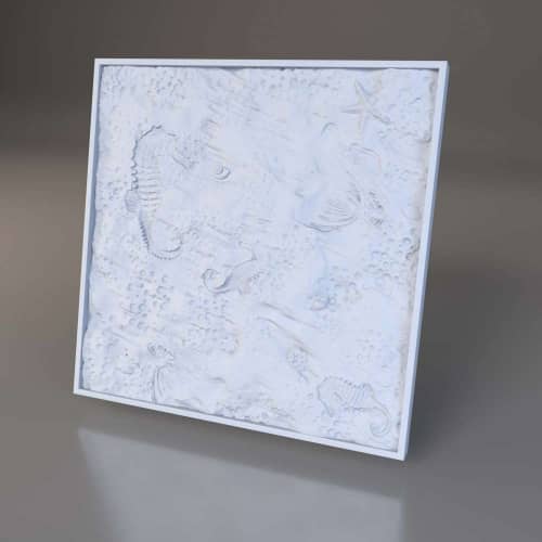 3D панель стеновая Relieffo Mesolithic 045 из пенополиуретана 600x600x30 мм