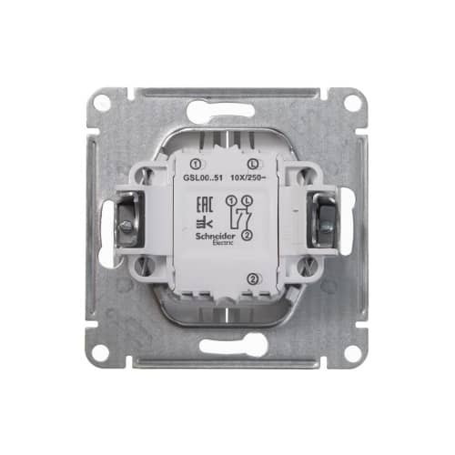 Купить Выключатель двухклавишный Schneider Глосса без рамки белый по низкой цене