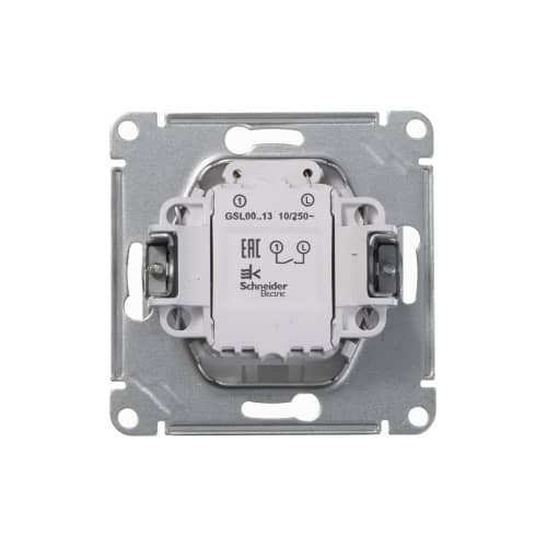 Купить Выключатель одноклавишный Schneider Electric Глосса с подсветкой без рамки белый по низкой цене