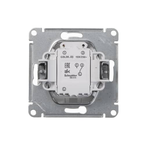 Купить Выключатель проходной Schneider Electric Глосса с подсветкой белый по низкой цене