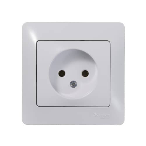 Купить Розетка Schneider Electric Глосса без рамки белая по низкой цене