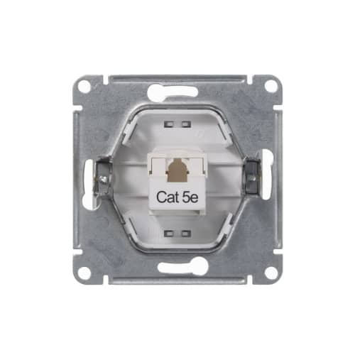 Купить Розетка компьютерная Schneider Electric Глосса без рамки белая по низкой цене