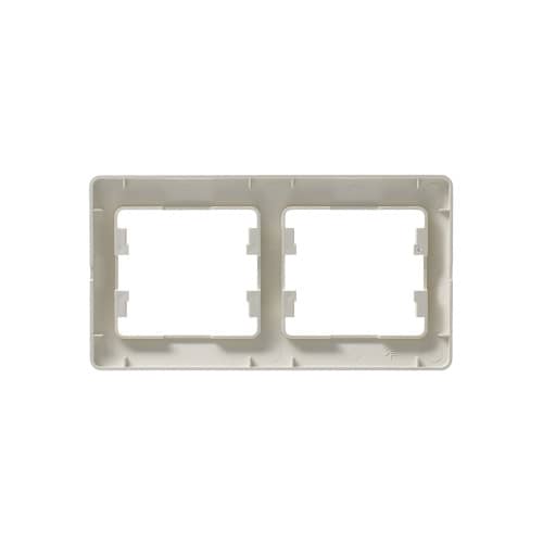 Купить Рамка Schneider Electric Глосса 2 поста горизонтальная бежевая по низкой цене