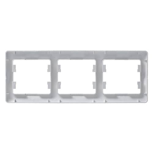Купить Рамка Schneider Electric Глосса 3 поста горизонтальная алюминий по низкой цене