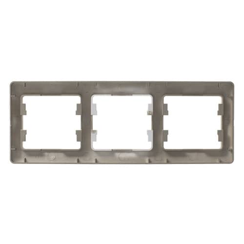 Купить Рамка Schneider Electric Глосса 3 поста горизонтальная титан по низкой цене