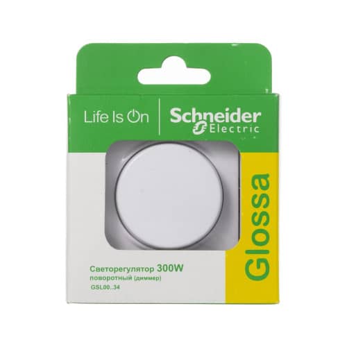 Купить Светорегулятор Schneider Electric Глосса белый по низкой цене