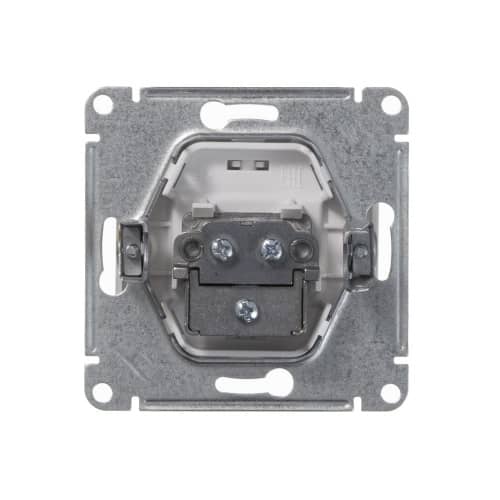 Купить ТВ-розетка проходная Schneider Electric Глосса без рамки белая по низкой цене