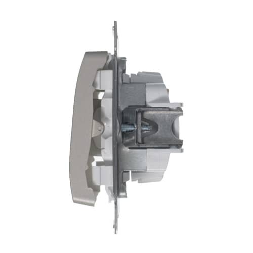 Купить Выключатель проходной одноклавишный Schneider Electric Глосса без рамки платина по низкой цене