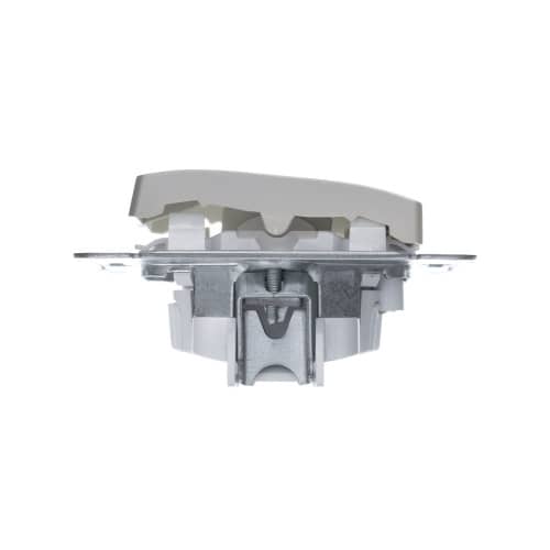 Купить Выключатель двухклавишный Schneider Electric Глосса с подсветкой без рамки платина по низкой цене