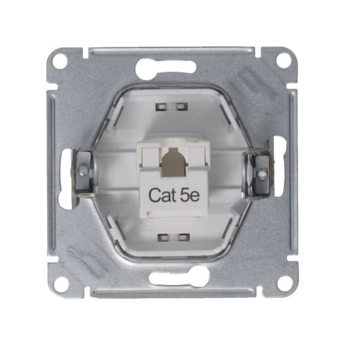 Купить Розетка компьютерная Schneider Electric Глосса без рамки платина по низкой цене
