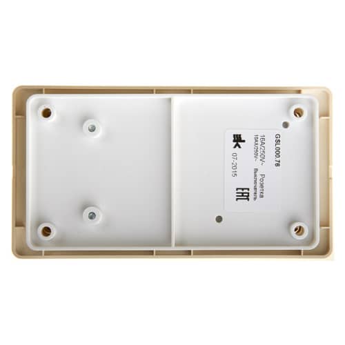 Купить Выключатель трехклавишный + розетка Schneider Electric Глосса без заземления с рамкой бежевый по низкой цене