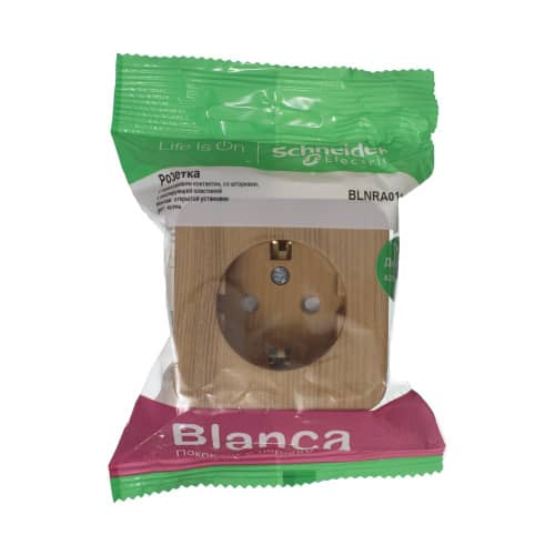 Купить Розетка Schneider Electric Бланка с заземлением ясень по низкой цене
