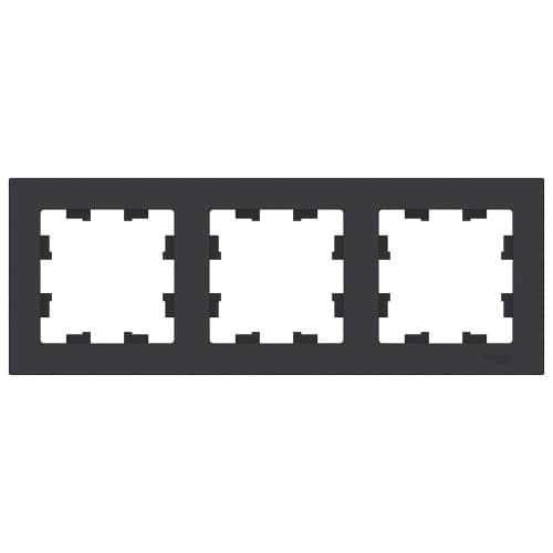 Купить Рамка Schneider Electric Атлас Дизайн 3 поста карбон по низкой цене