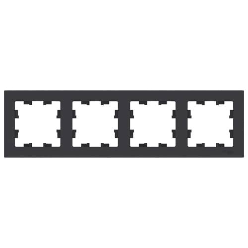 Купить Рамка Schneider Electric Атлас Дизайн 4 поста карбон по низкой цене