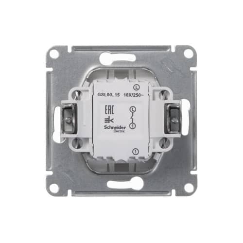 Купить Кнопка звонка Schneider Electric Глосса без рамки белая по низкой цене