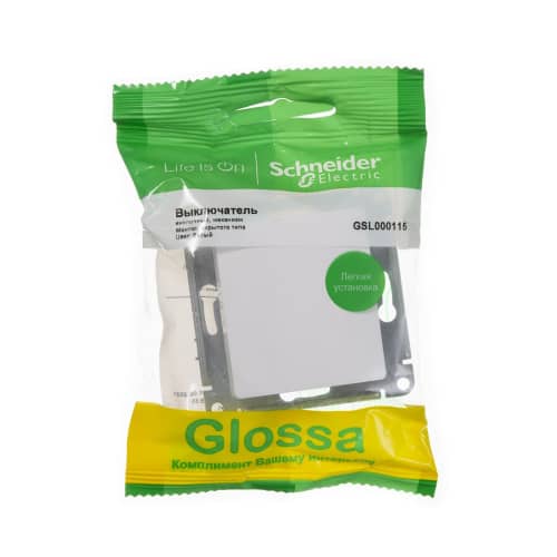 Купить Кнопка звонка Schneider Electric Глосса без рамки белая по низкой цене