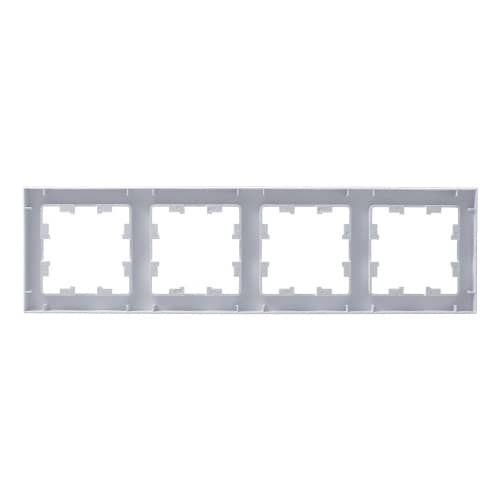 Купить Рамка Schneider Electric Атлас Дизайн 4 поста белая по низкой цене