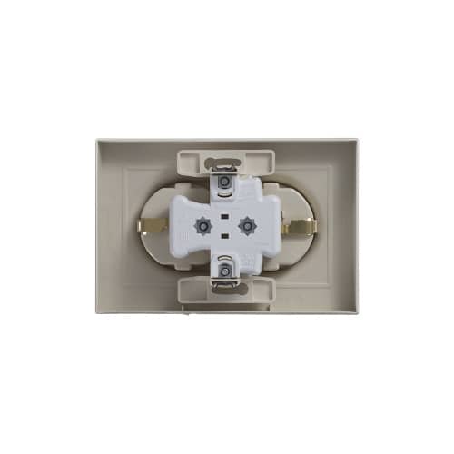 Купить Розетка двойная Schneider Electric Атлас Дизайн с заземлением с рамкой бежевая по низкой цене
