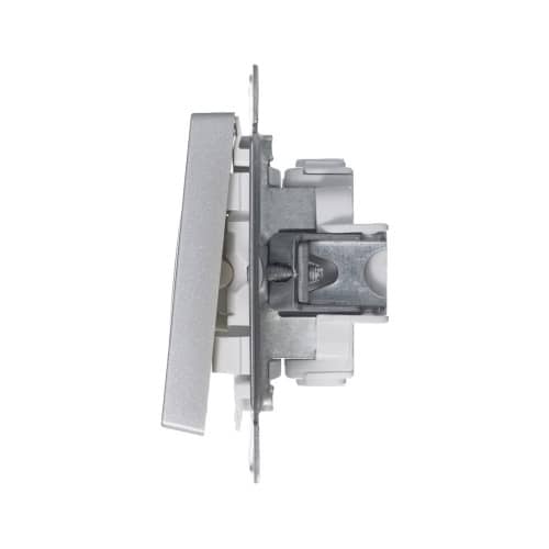 Купить Выключатель трехклавишный Schneider Electric Атлас Дизайн без рамки алюминий по низкой цене