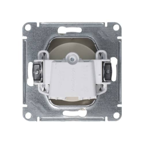 Купить Розетка Schneider Electric Атлас Дизайн без заземления без рамки алюминий по низкой цене