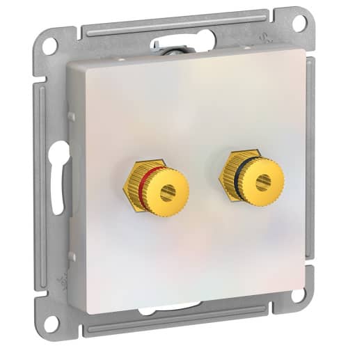 Купить Розетка аудио Schneider Атлас Дизайн жемчуг без рамки по низкой цене