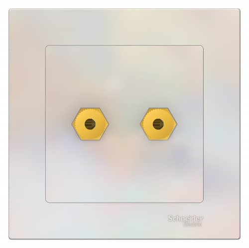 Купить Розетка аудио Schneider Атлас Дизайн жемчуг без рамки по низкой цене