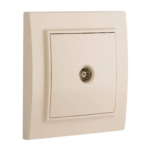 Купить Розетка ТВ EKF Минск бежевая по низкой цене