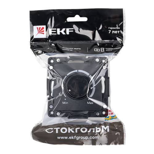 Купить Светорегулятор EKF Стокгольм черный по низкой цене