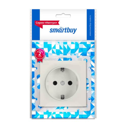 Купить Розетка Smartbuy Нептун с заземлением без рамки бежевая по низкой цене