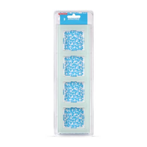 Купить Рамка Smartbuy Нептун 4 поста стекло бело-зеленая по низкой цене